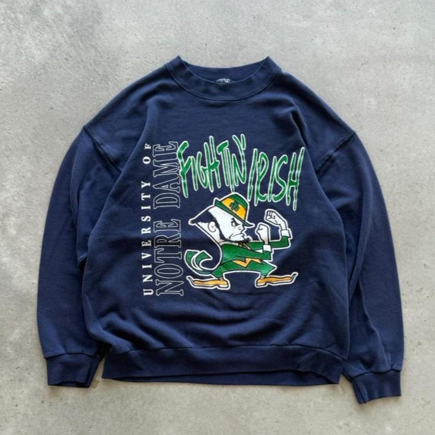 Vintage 90s Notre Dame Fighting Irish Crewneck - Large