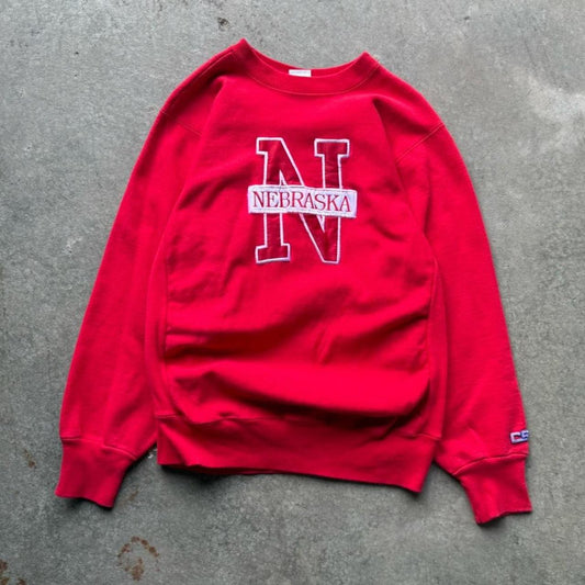 Vintage 90s Nebraska Huskers C Jones 44 Crewneck - Medium