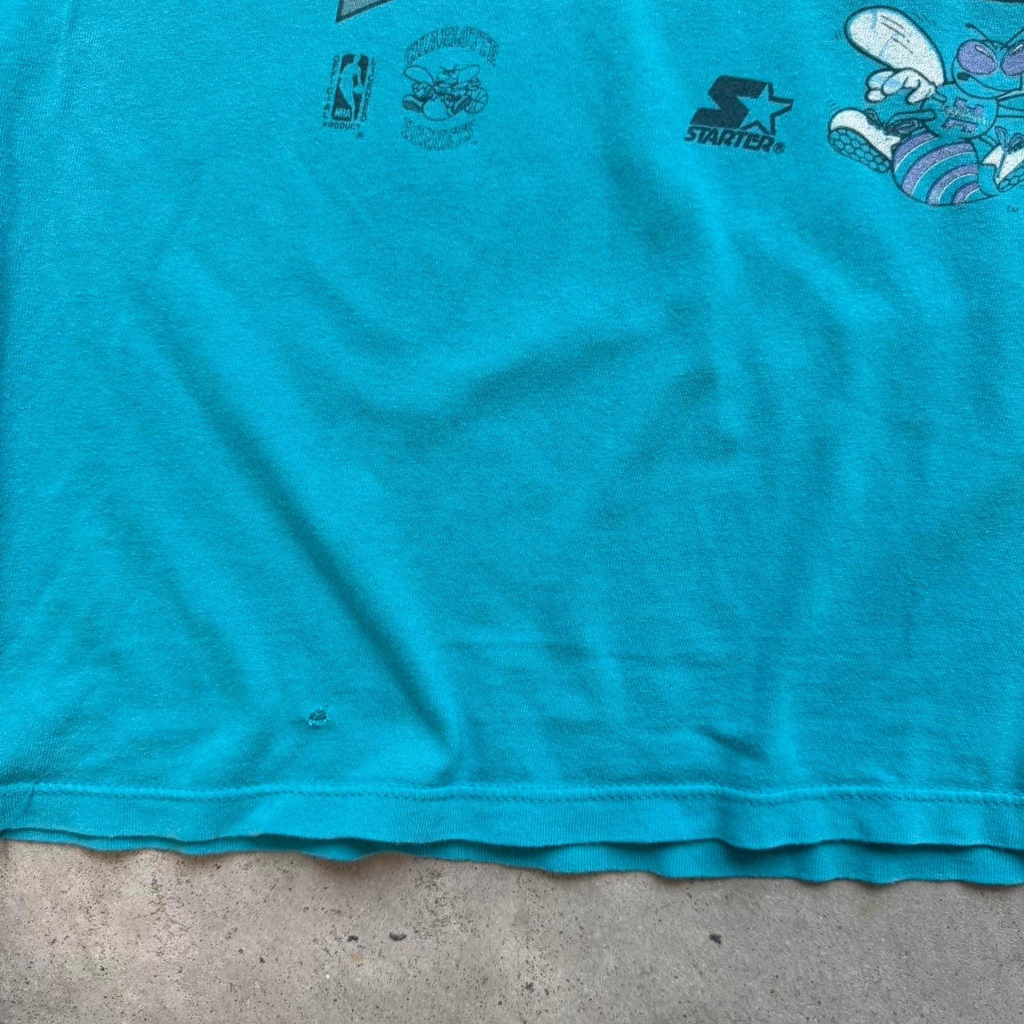 Vintage 90s Charolette Hornets NBA Basketball T-Shirt - Large