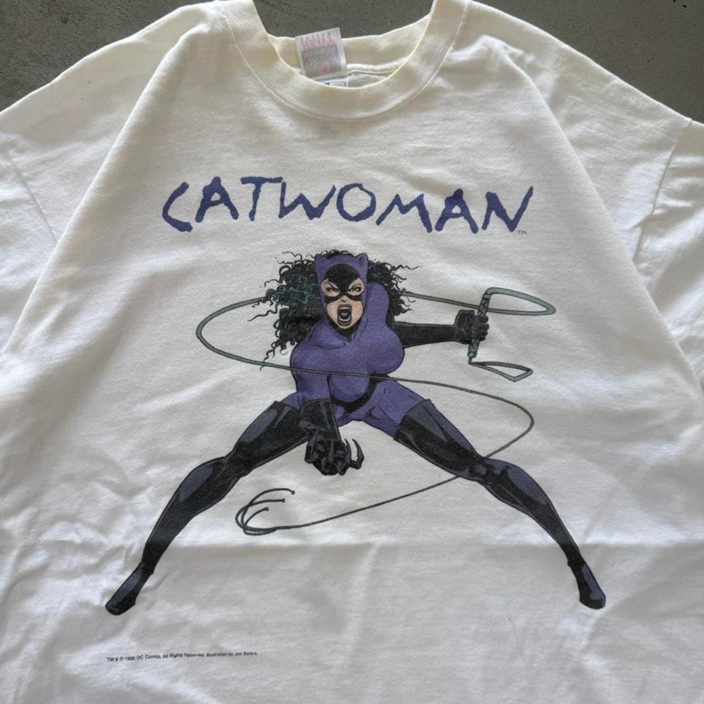 Vintage 90s Cat Woman Purple Suit DC Comics T-Shirt - X-Large