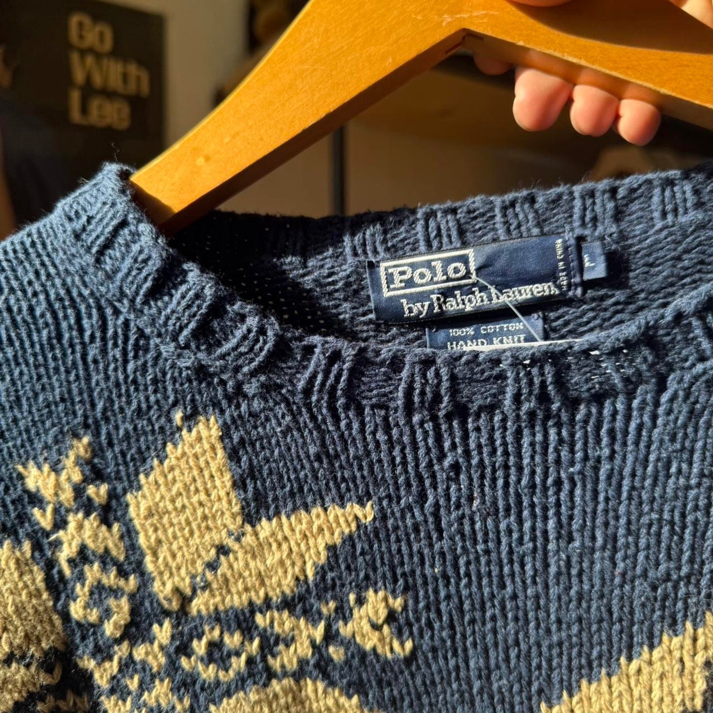 Vintage Polo Ralph Lauren RL Ski Skiing Knit Sweater - Large