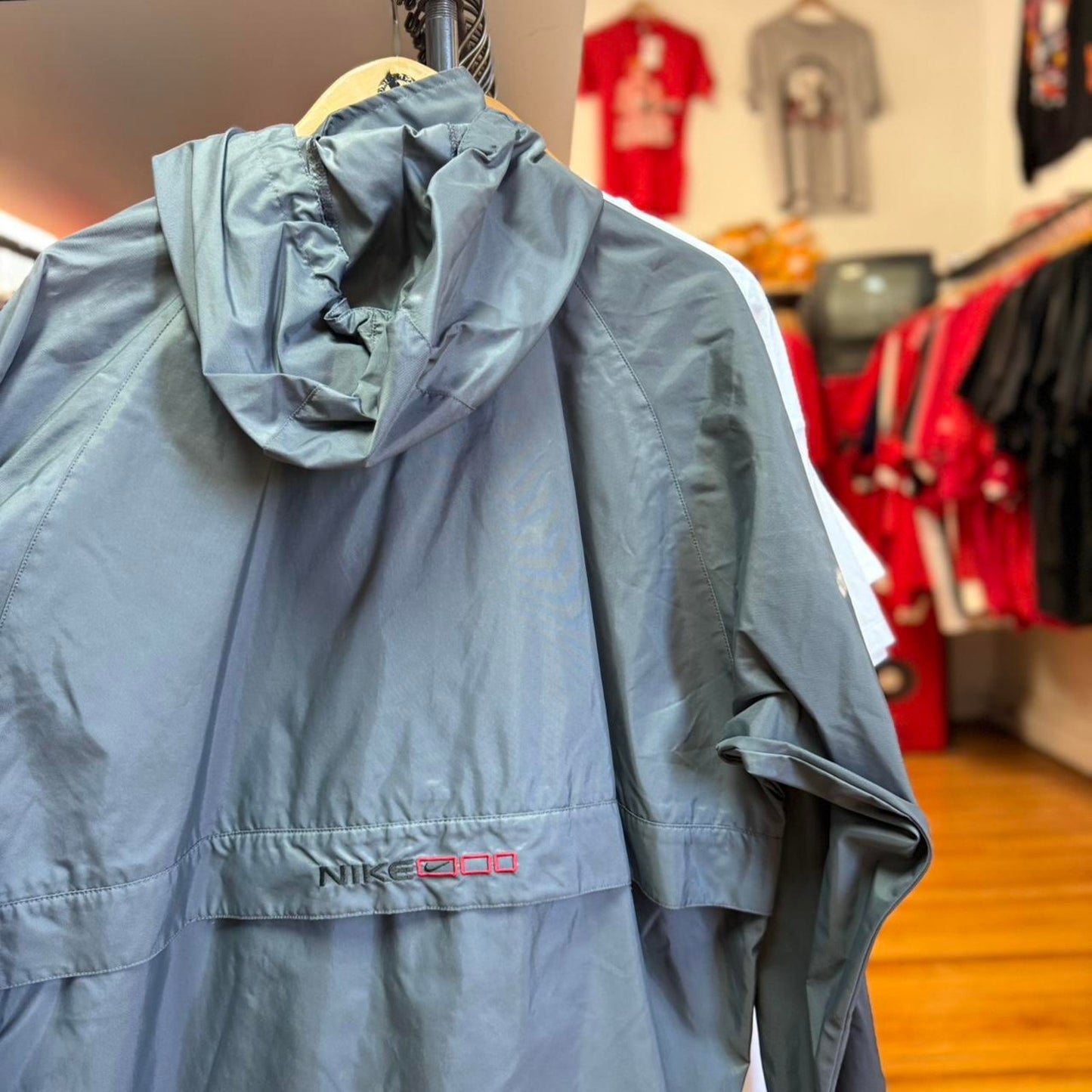 Vintage 90s Nike Center Swoosh Windbreaker Jacket - Large