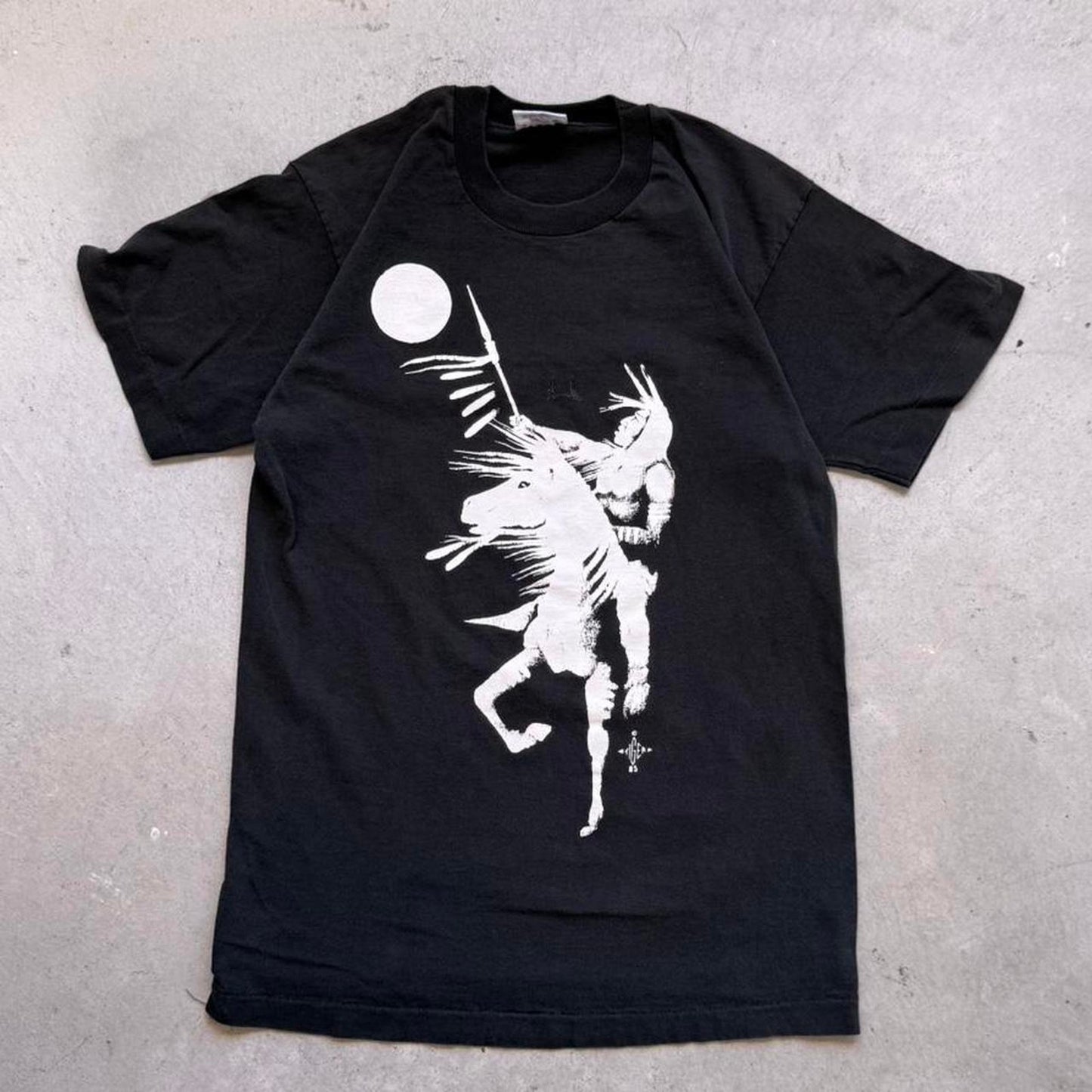 Vintage 80s Native American Horse Riding T-Shirt - Medium