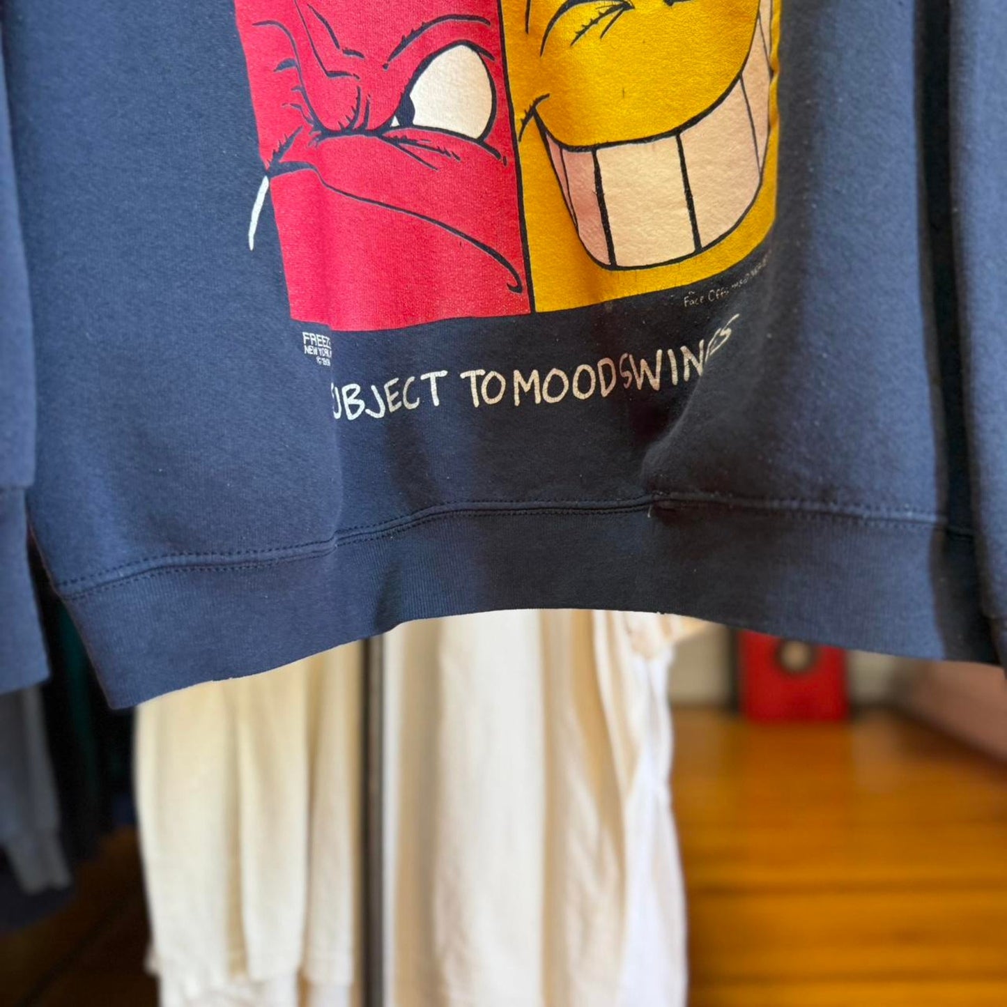 Vintage 90s Subject to Mood Swings Cartoon Crewneck - X-Large