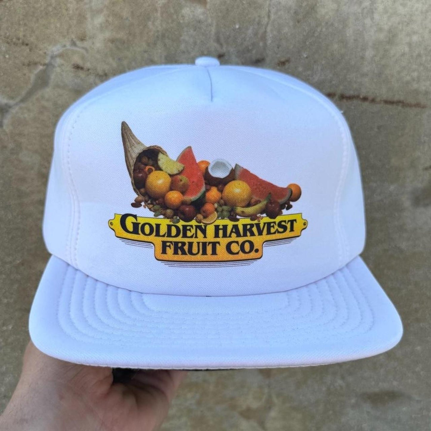 Vintage 80s Golden Harvest Fruit Co Snapback