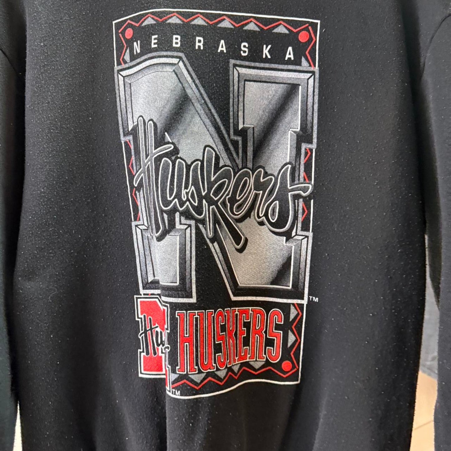Vintage 90s Nebraska Huskers Football Crewneck - Medium