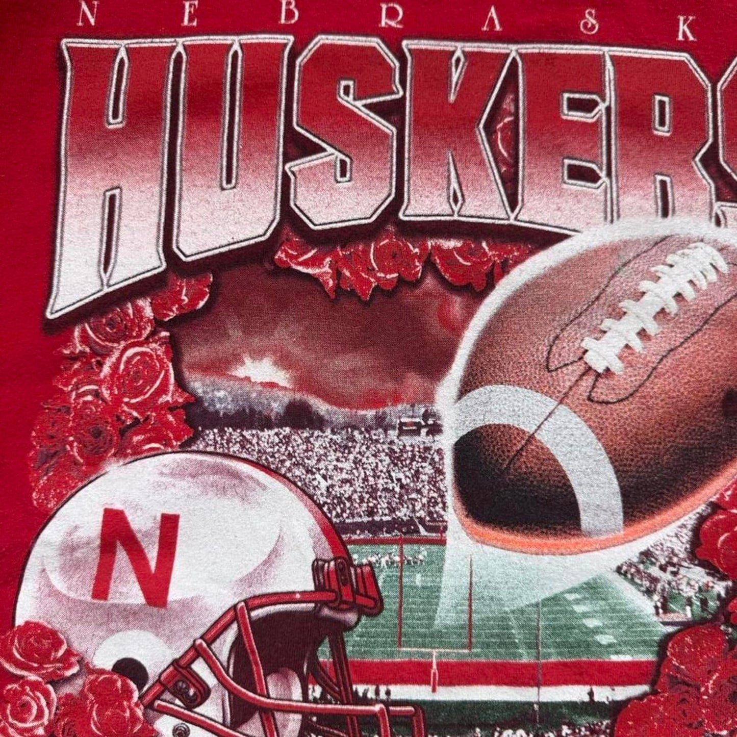 Vintage 2002 Nebraska Huskers Rose Bowl T-Shirt - Large