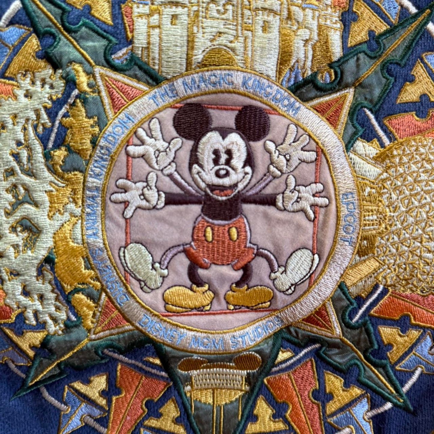 Vintage 90s Disney World Leonardo Da Vinci Mickey Crewneck - Large