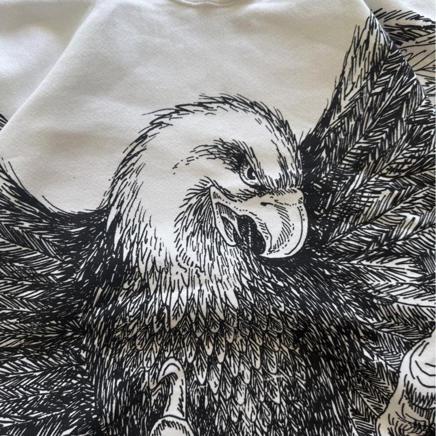 Vintage 90s Eagle All Over Print Animal Crewneck - Large