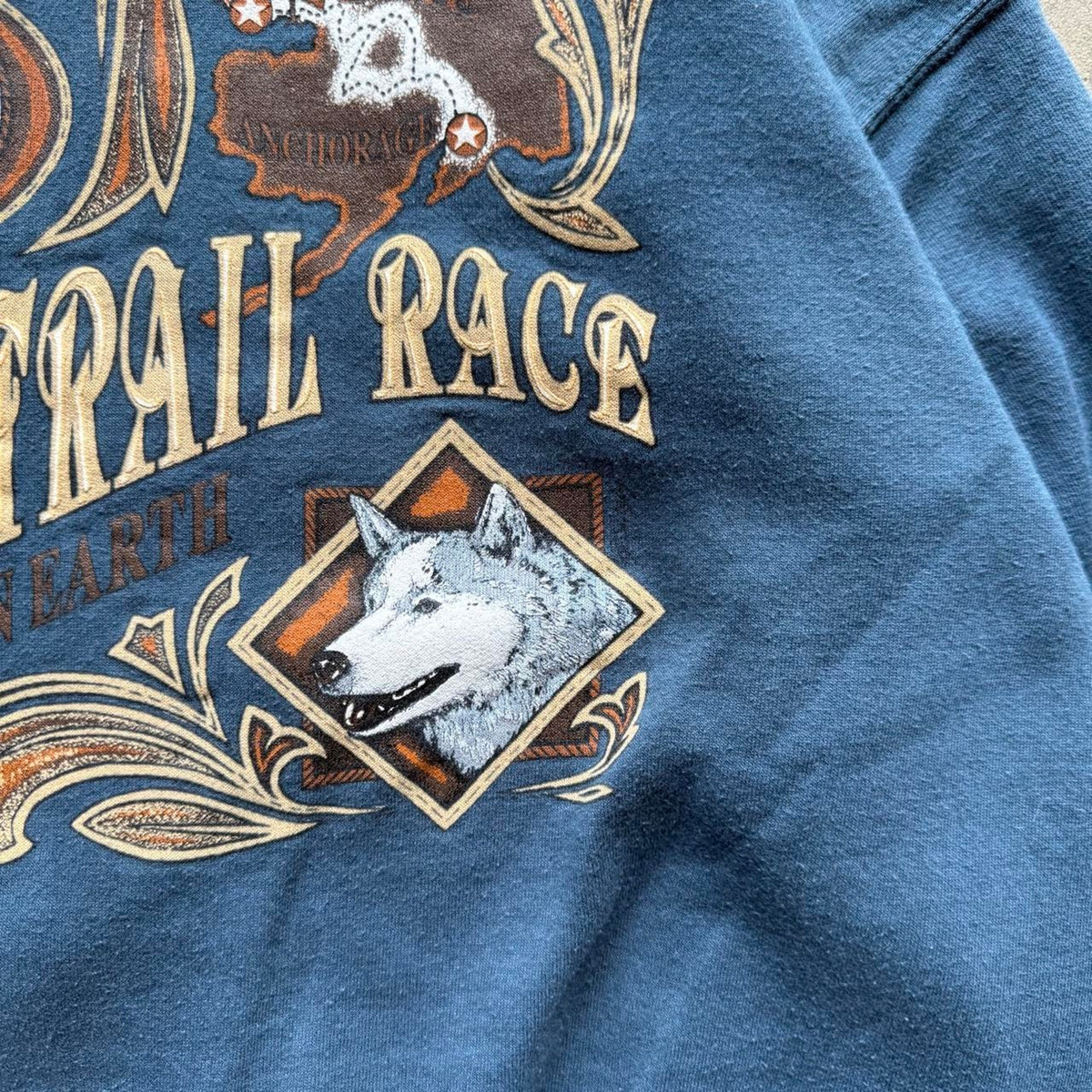 Vintage 90s Iditarod Trail Park Nature Animal Crewneck - Large
