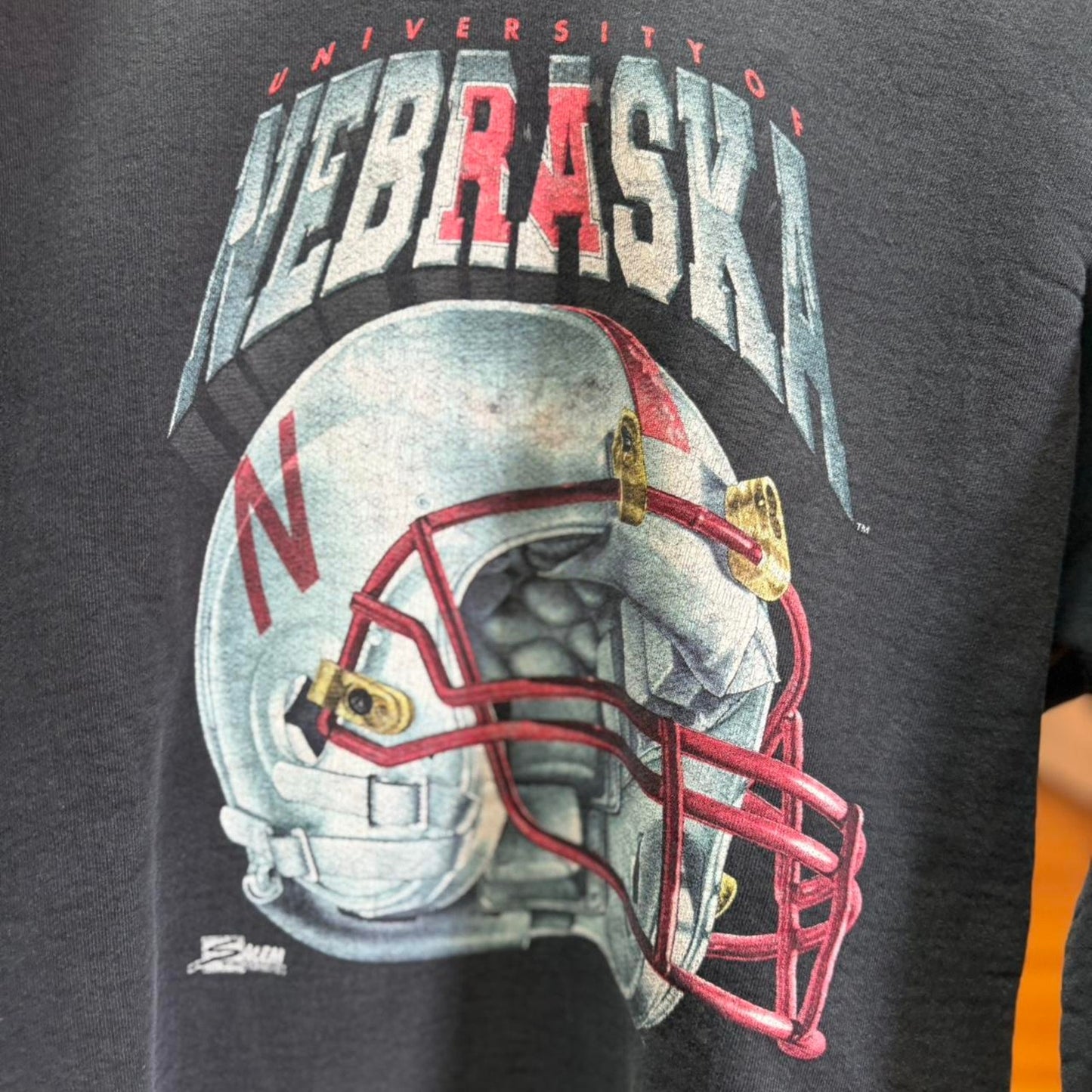 Vintage 90s Nebraska Huskers Helmet Sports Crewneck