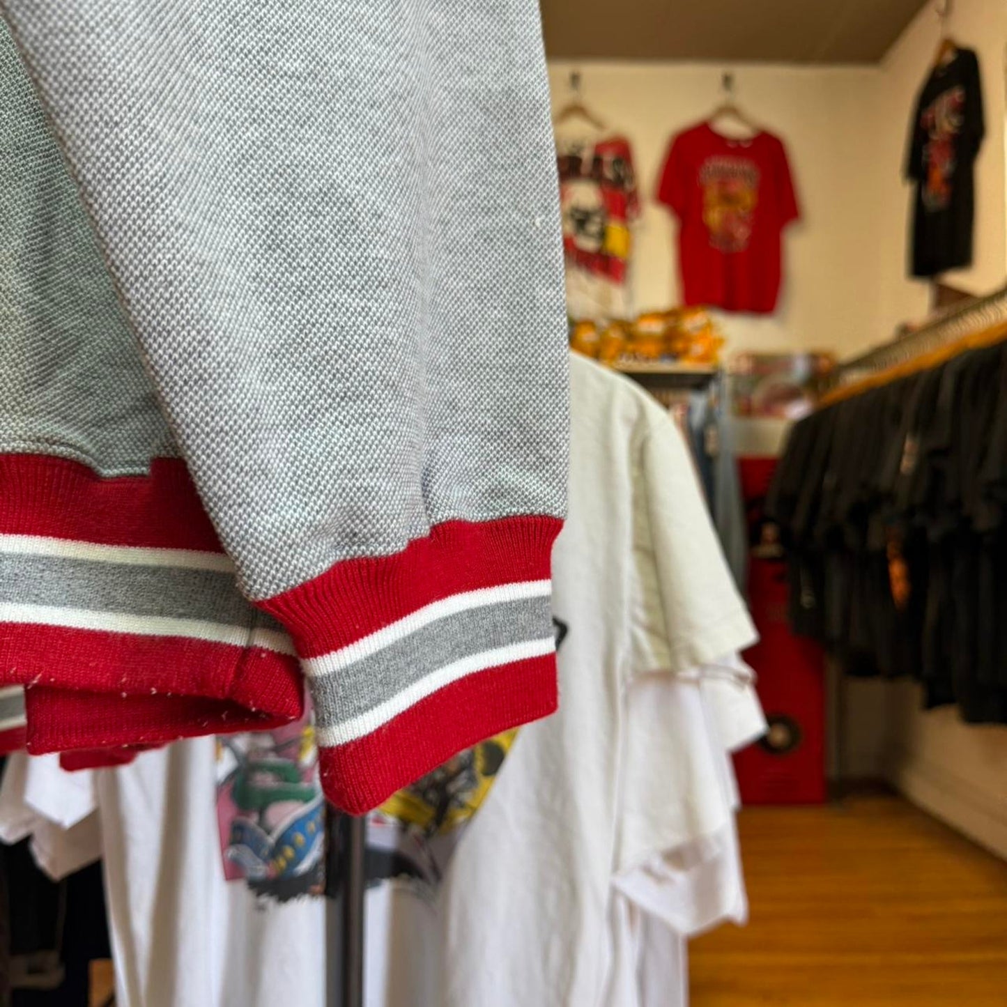 Vintage 90s Nebraska Huskers Embroidered Cursive Ringed Cuff Crewneck