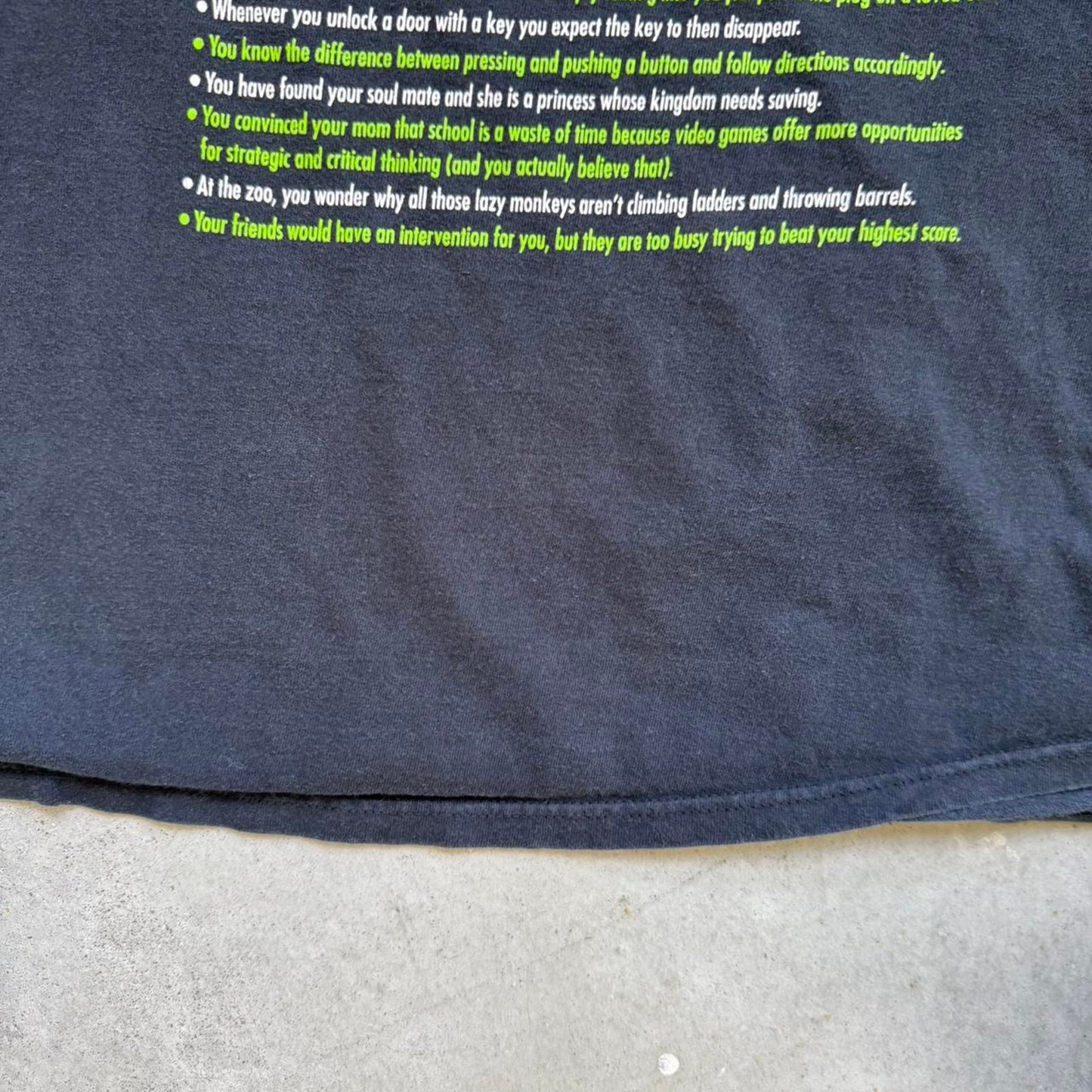 Vintage Y2K Video Game Gamer Text T-Shirt - Large