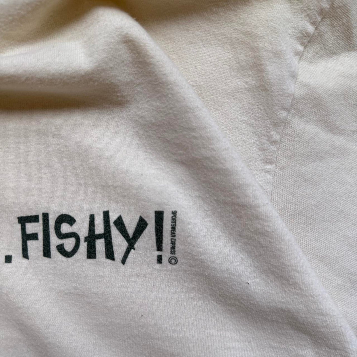 Vintage 90s Here Fishy Fishy Fishing T-Shirt - Large