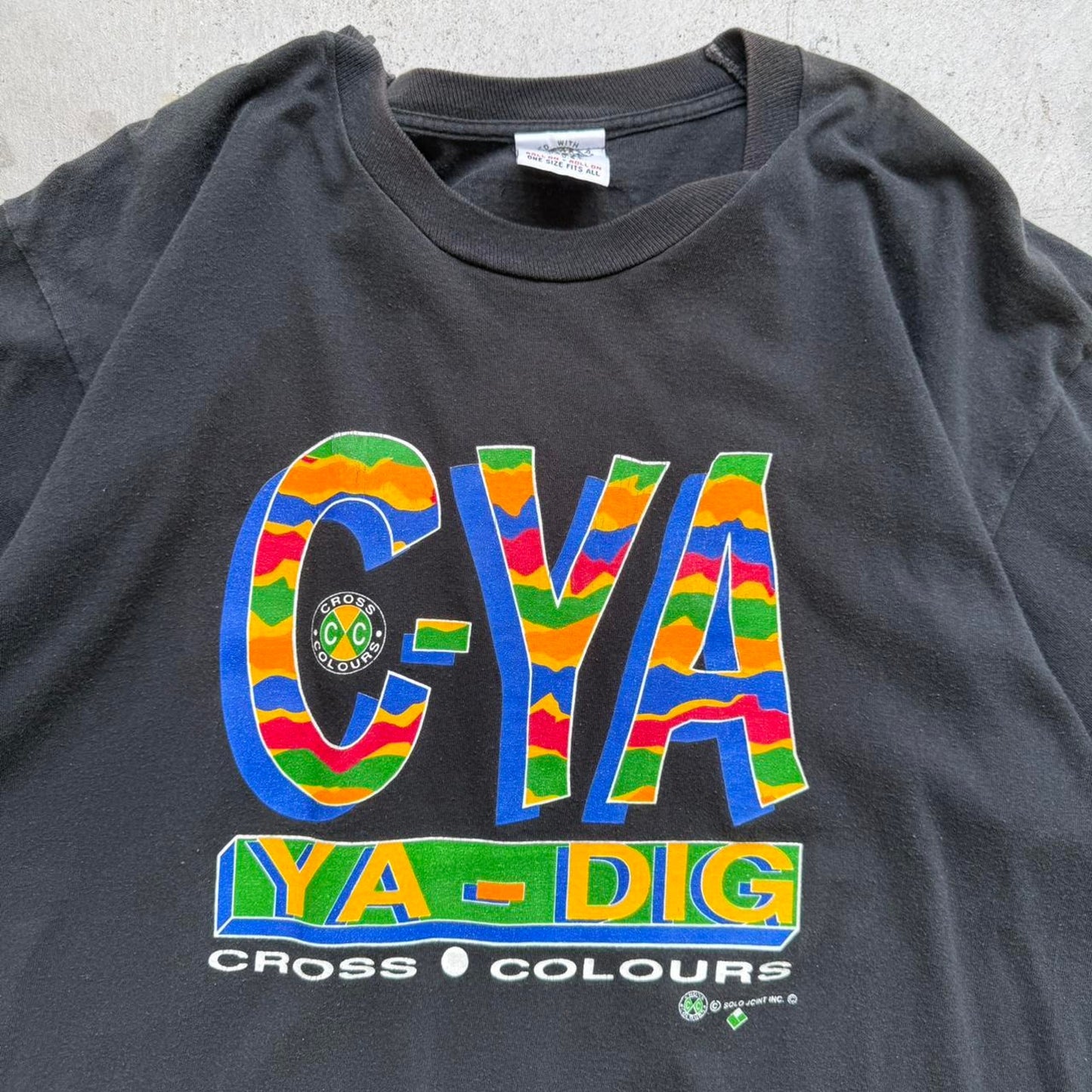 Vintage 90s C-Ya Ya-Dig Criss Cross Colours Rap Band T-Shirt - X-Large