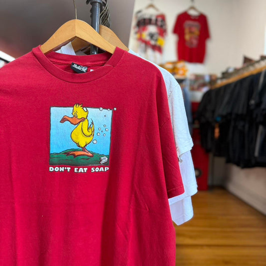 Vintage 90s Duck Don’t Eat Soap Humor Funny T-Shirt
