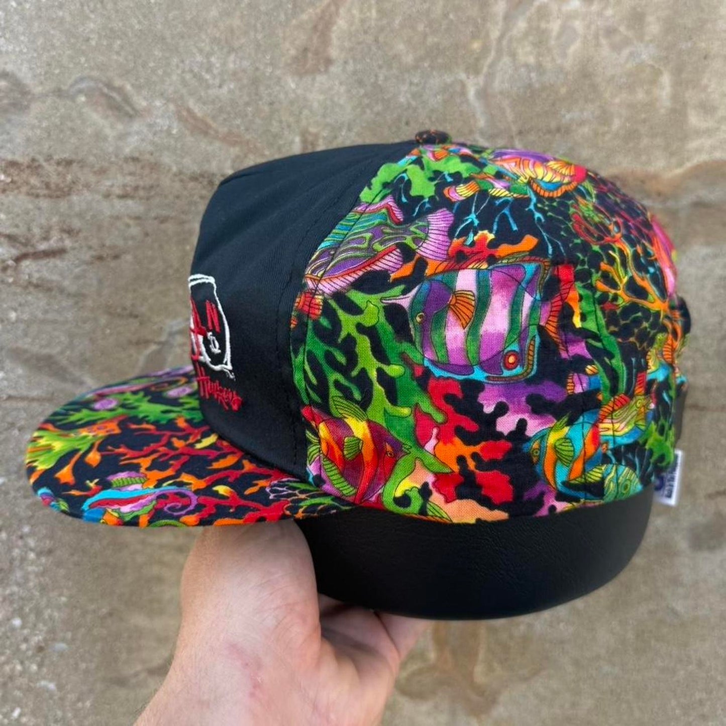 Vintage 90s Nebraska Husker Vs Miami Hurricanes FedEx Orange Bowl Underwater Ocean Snapback