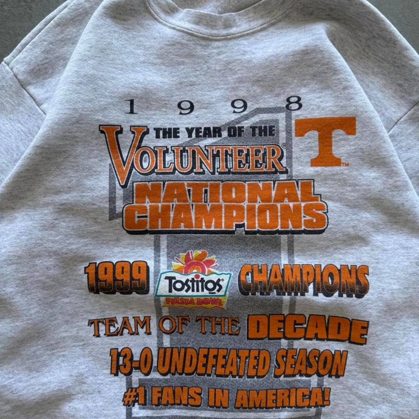 Vintage 90s Tennessee Volunteers National Champions Tostitos Bowl Crewneck - Large