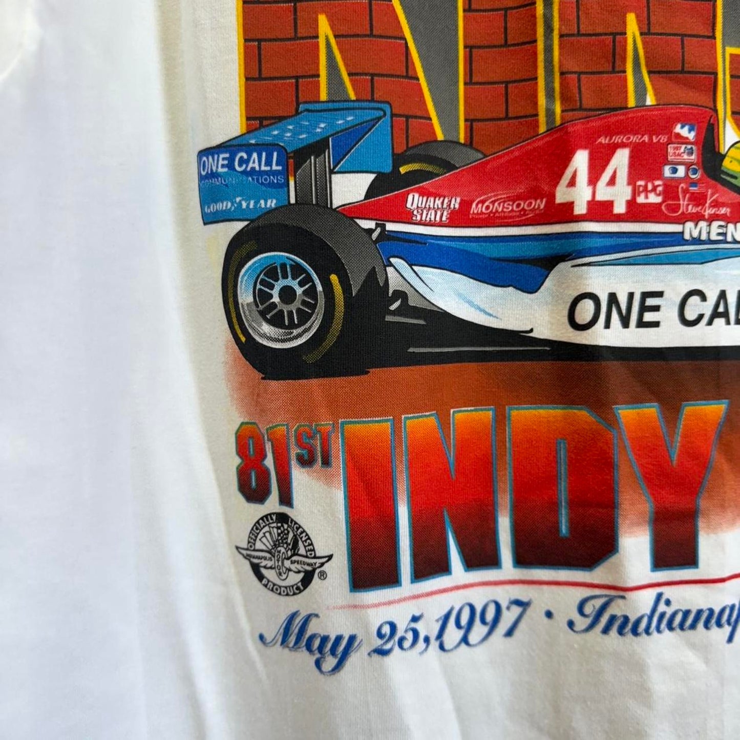 Vintage 1997 Steve Kinser NASCAR Racing Racecar T-Shirt - X-Large
