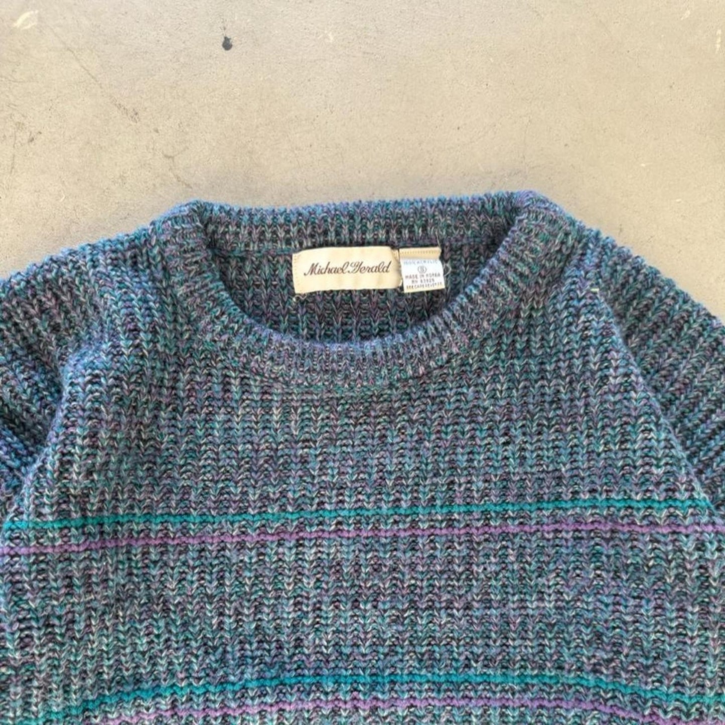 Vintage 90s Striped Sweater - Small