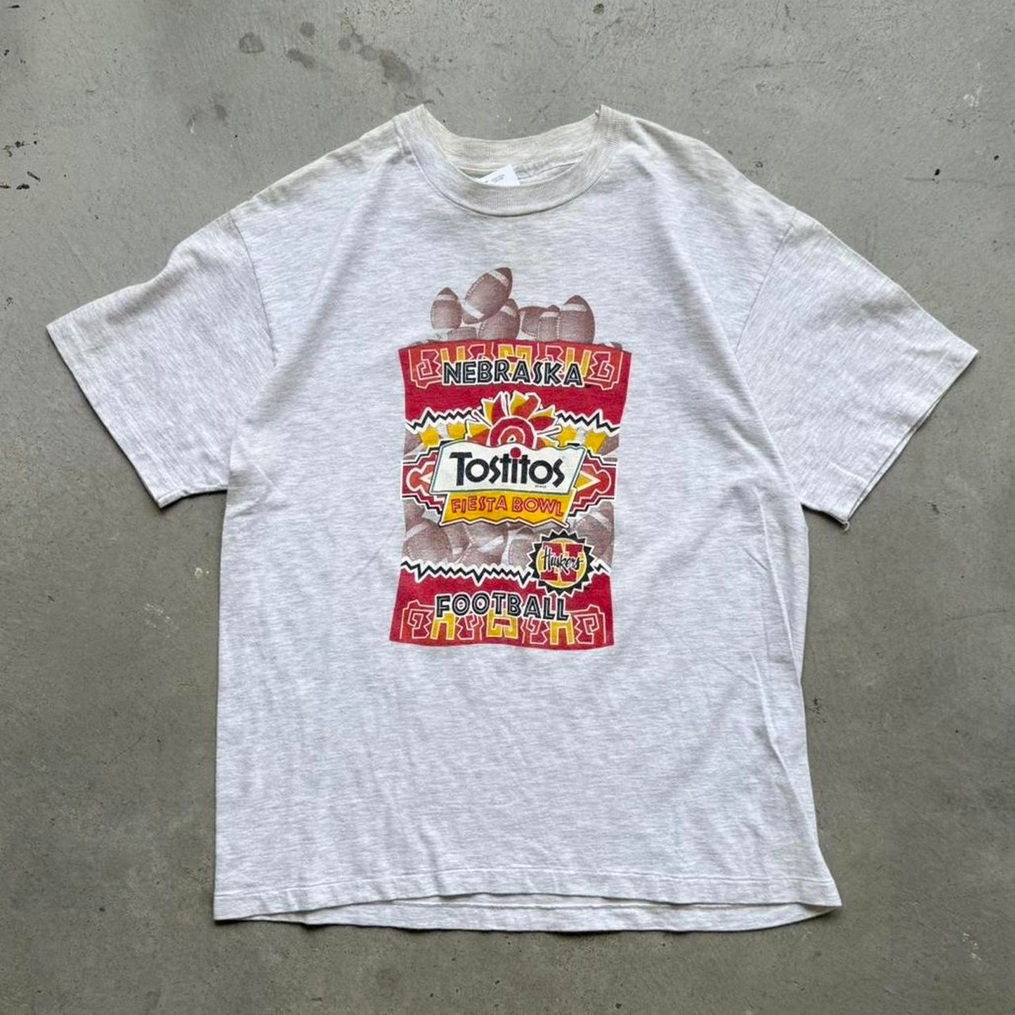 Vintage Nebraska Huskers Fiesta Bowl Chip Bag T-Shirt - Large