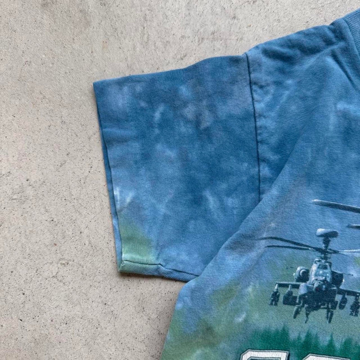 Vintage 90s Liquid Blue Apache Helicopter T-Shirt - Kids 6T
