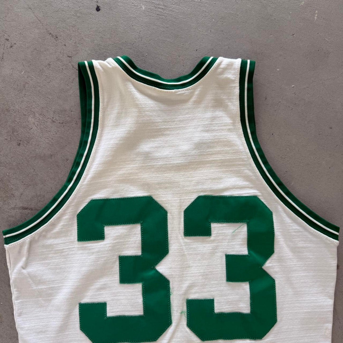 Vintage 80s Boston Celtics Larry Bird Sand Knit Jersey - Medium