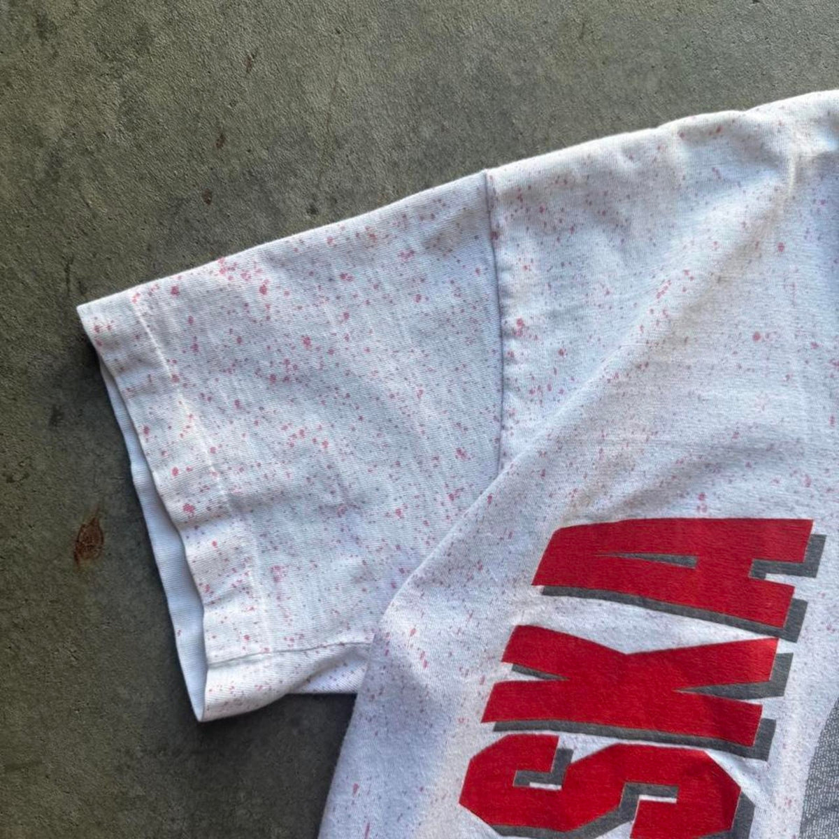 Vintage 90s Nebraska Huskers Basketball All Over Print T-Shirt - Large