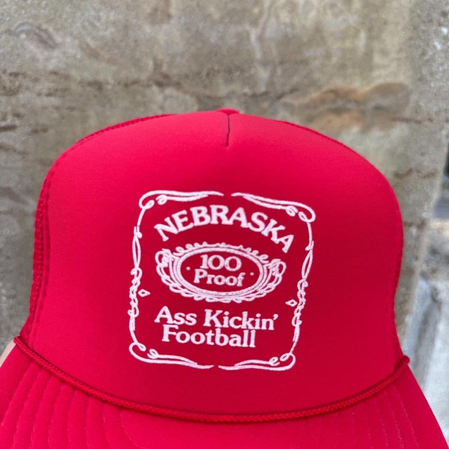 Vintage 90s Nebraska Ass Kickin Football Trucker Snapback