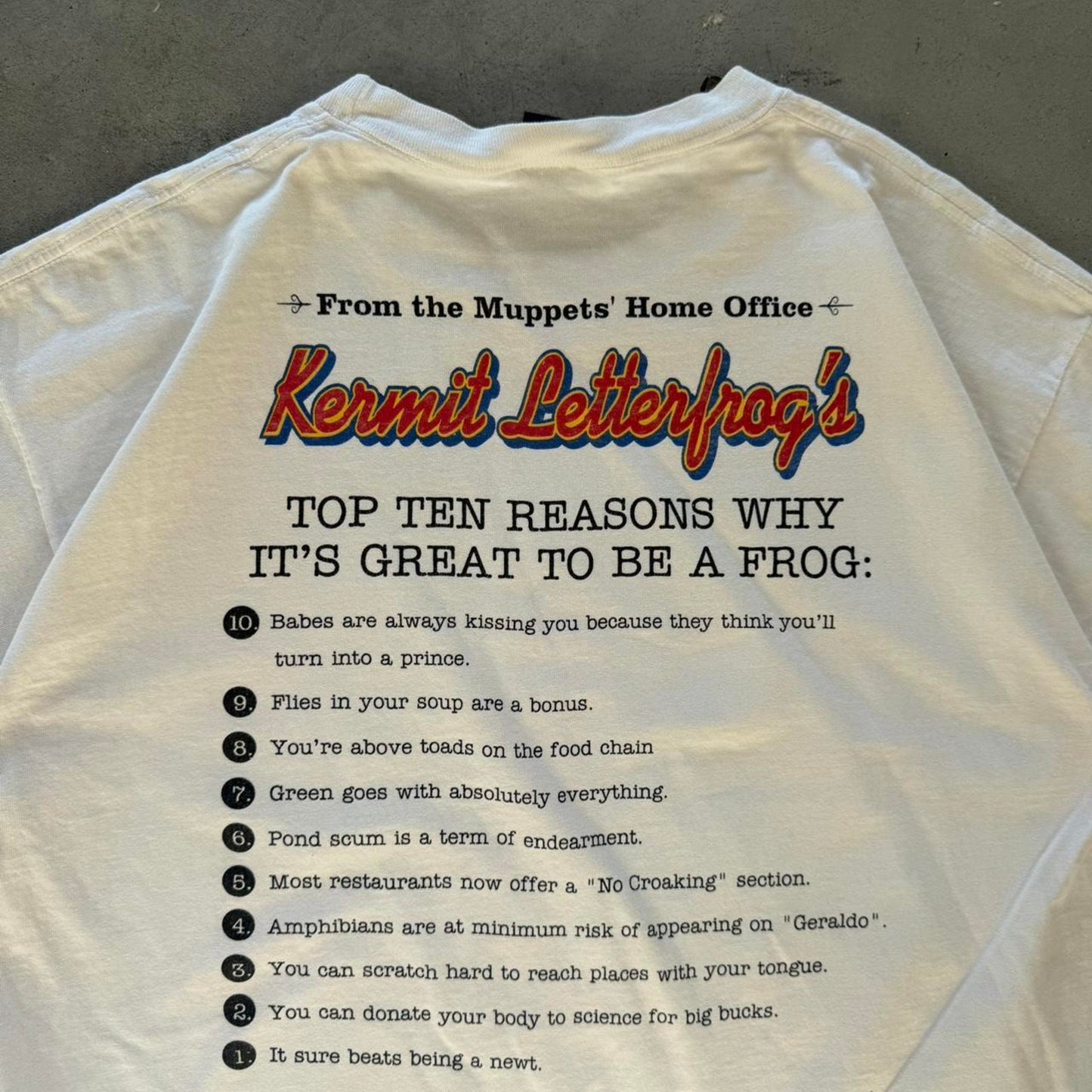 Vintage 90s Kermit the Frog Too Late Night Show T-Shirt - X-Large
