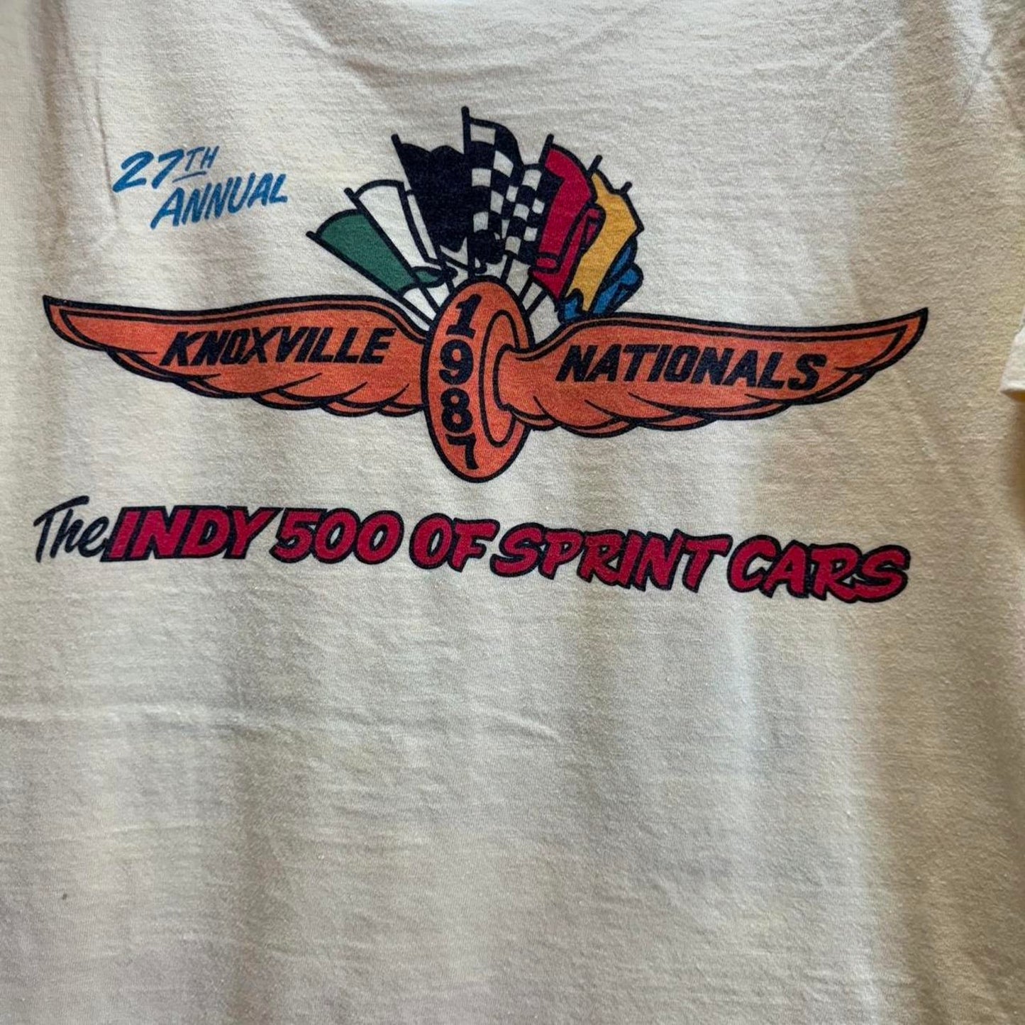 Vintage 1987 Indianapolis 500 Racing Racecar NASCAR T-Shirt - Medium