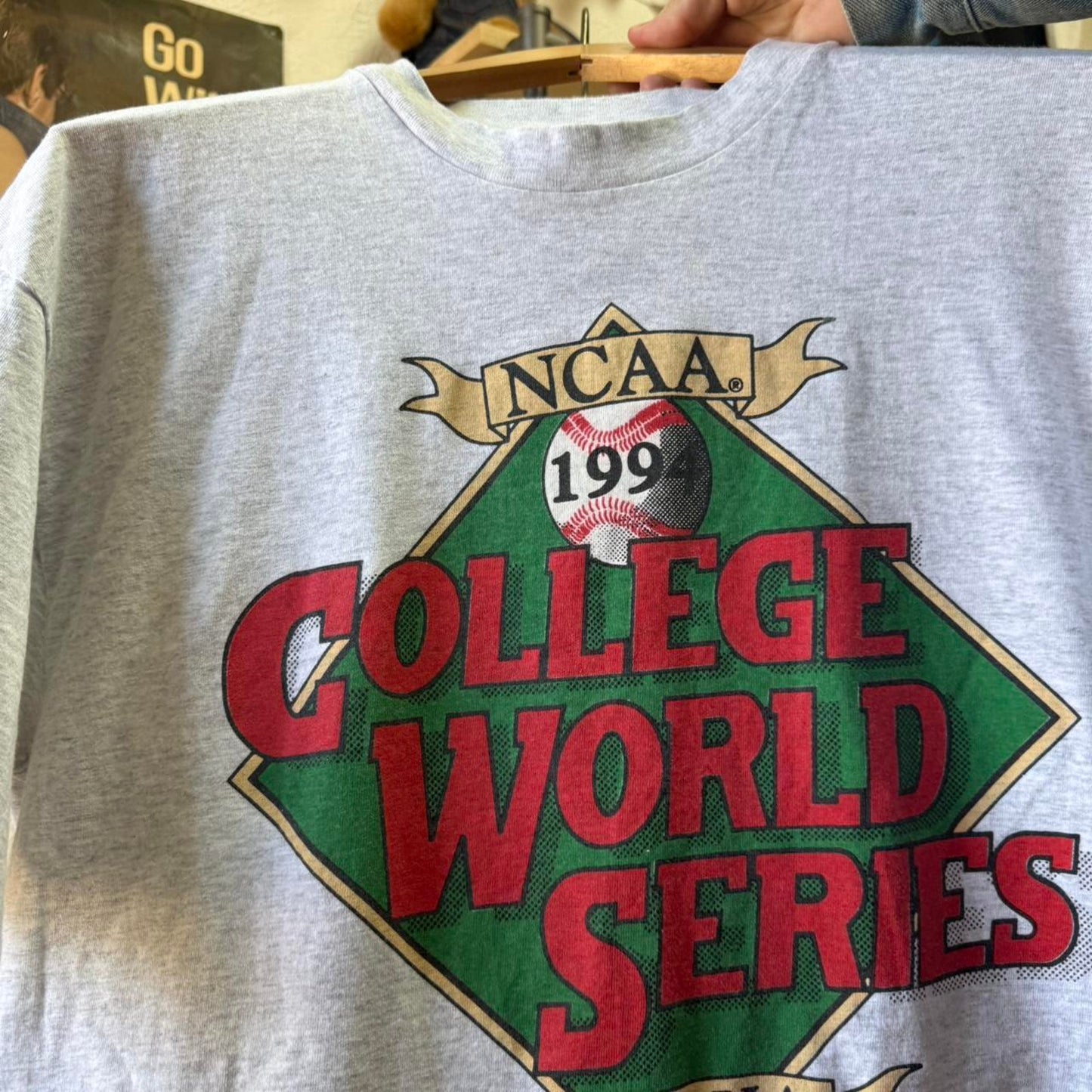 Vintage 90s NCAA College World Series CWS Baseball T-Shirt - X-Large