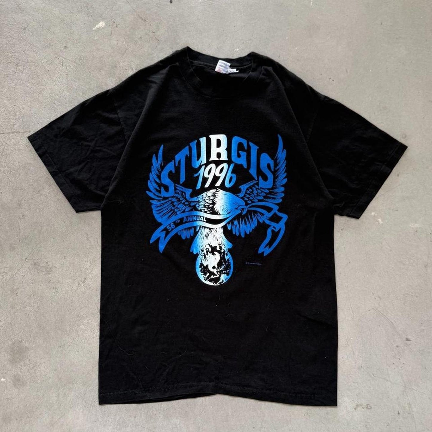Vintage 1996 Sturgis Black Hills Rally Motorcycle T-Shirt - Large