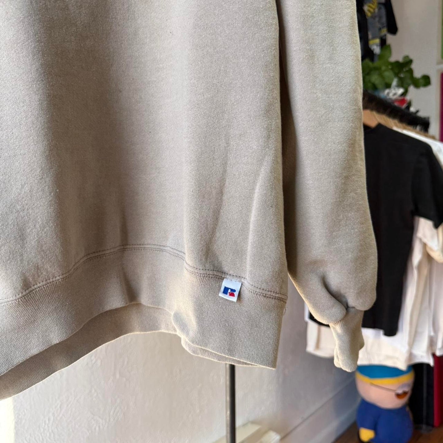 Vintage 90s Earth Tone Tan Russell Athletic Crewneck - Large