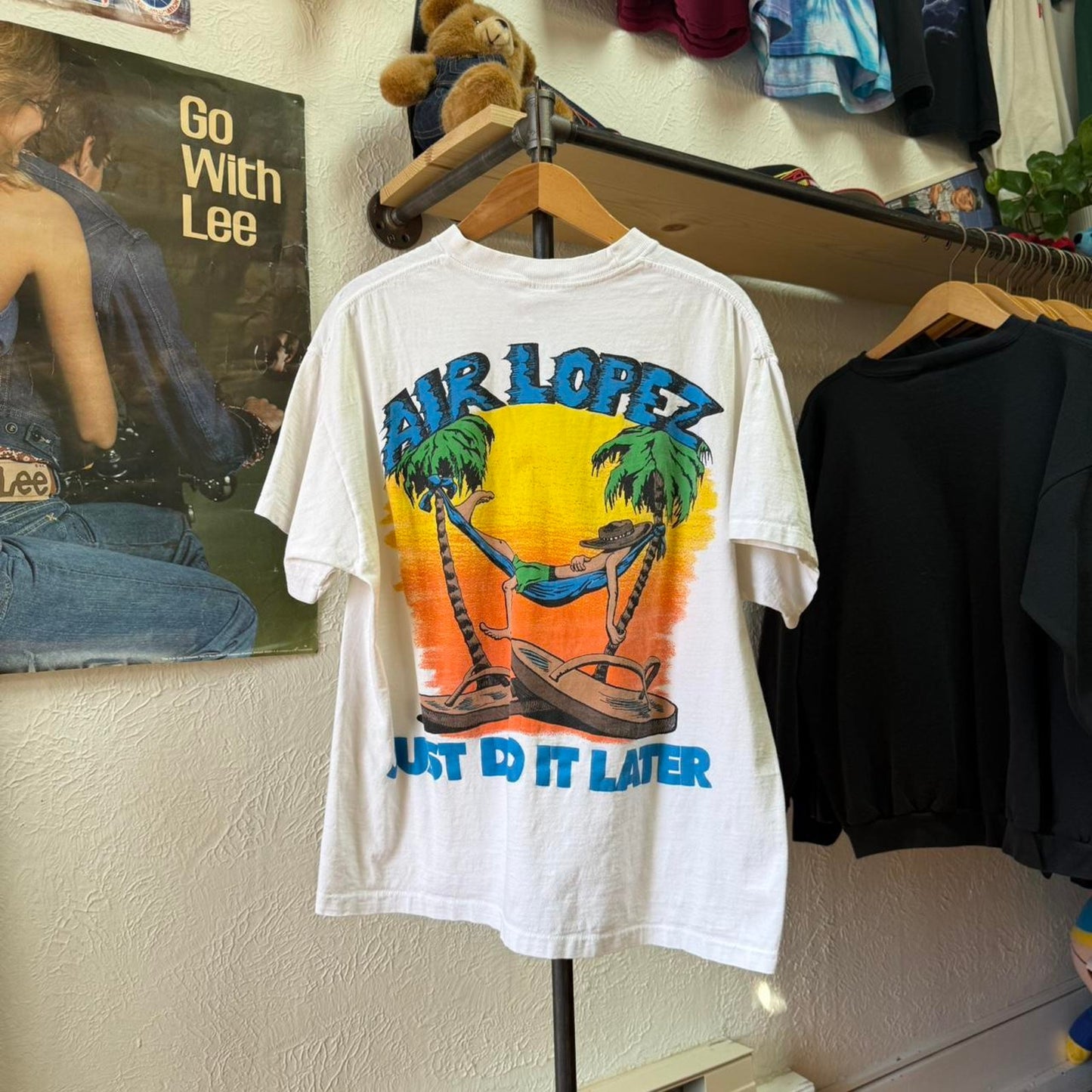 Vintage 90S Air Lopez Just Do It Later T-Shirt - X-Large