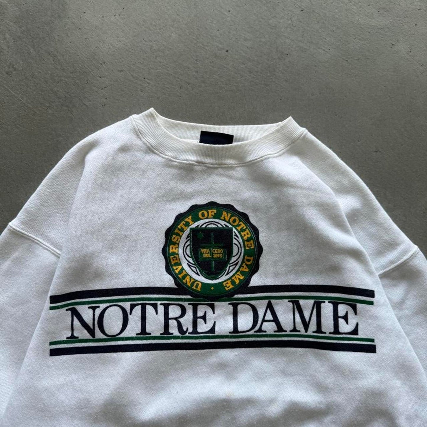 Vintage 90s Notre Dame Fighting Irish College Crewneck - Medium