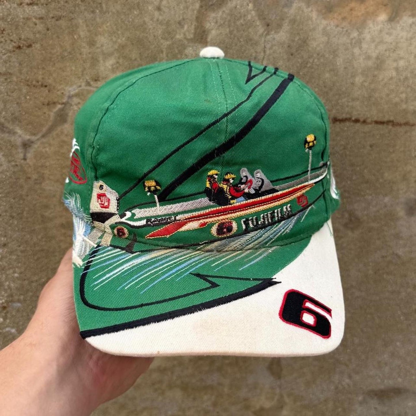 Vintage Fishing Boat Embroidered Cap