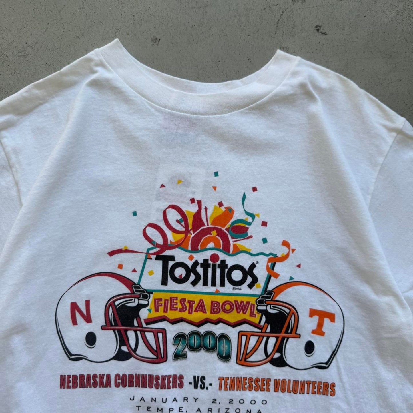 Vintage 2000 Nebraska Huskers Vs Tennessee Vols Fiesta Bowl T-Shirt - Medium