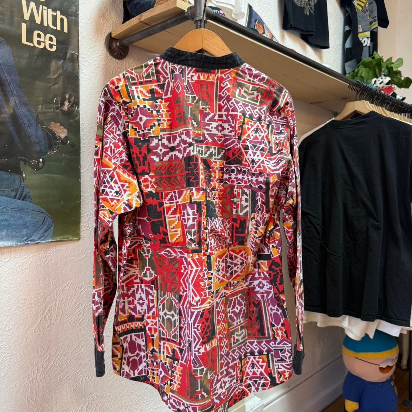 Vintage 90s Funky Disco Patterned Button Up Shirt - X-Large