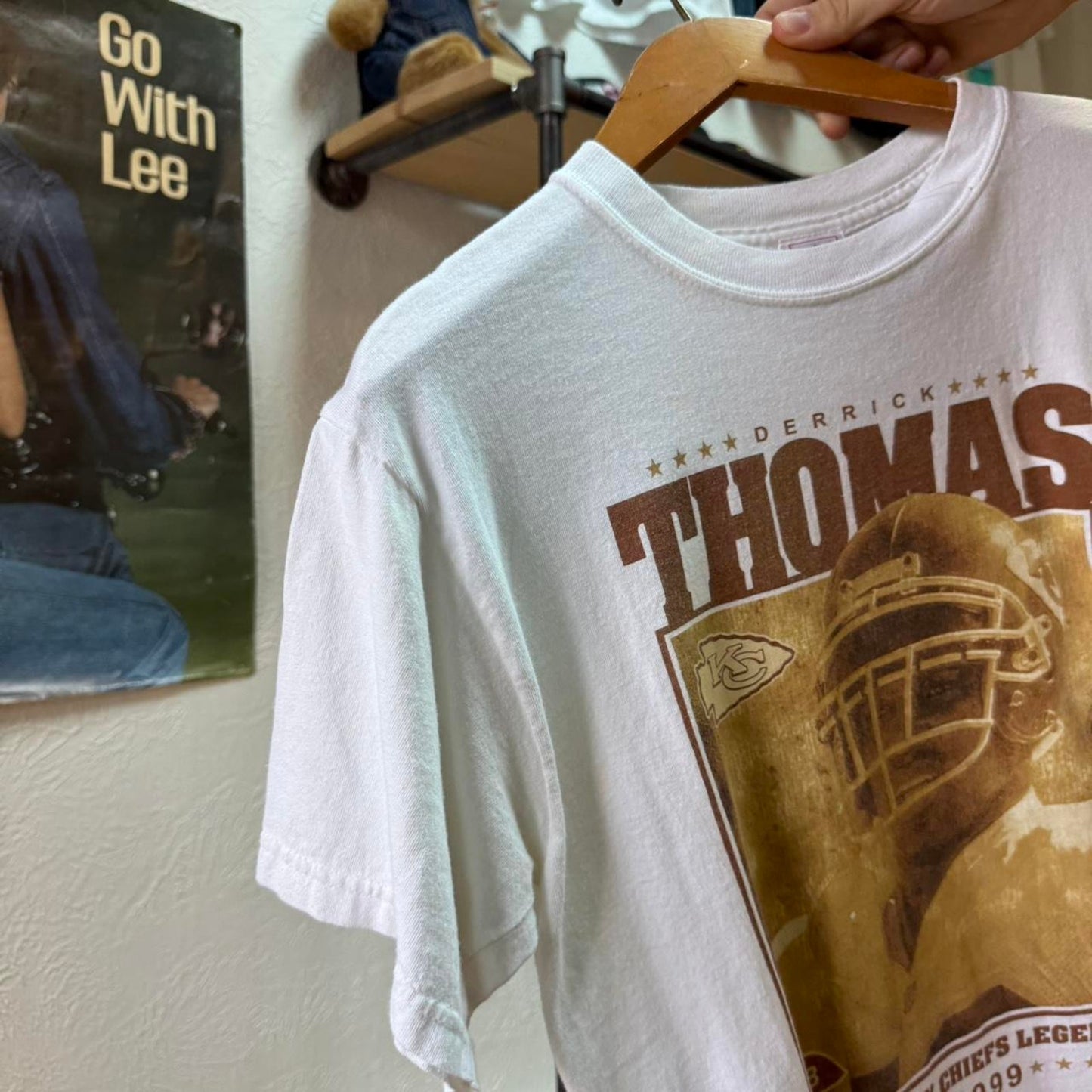 Vintage 90s Kansas City Chiefs Derrick Thomas NFL T-Shirt - Medium