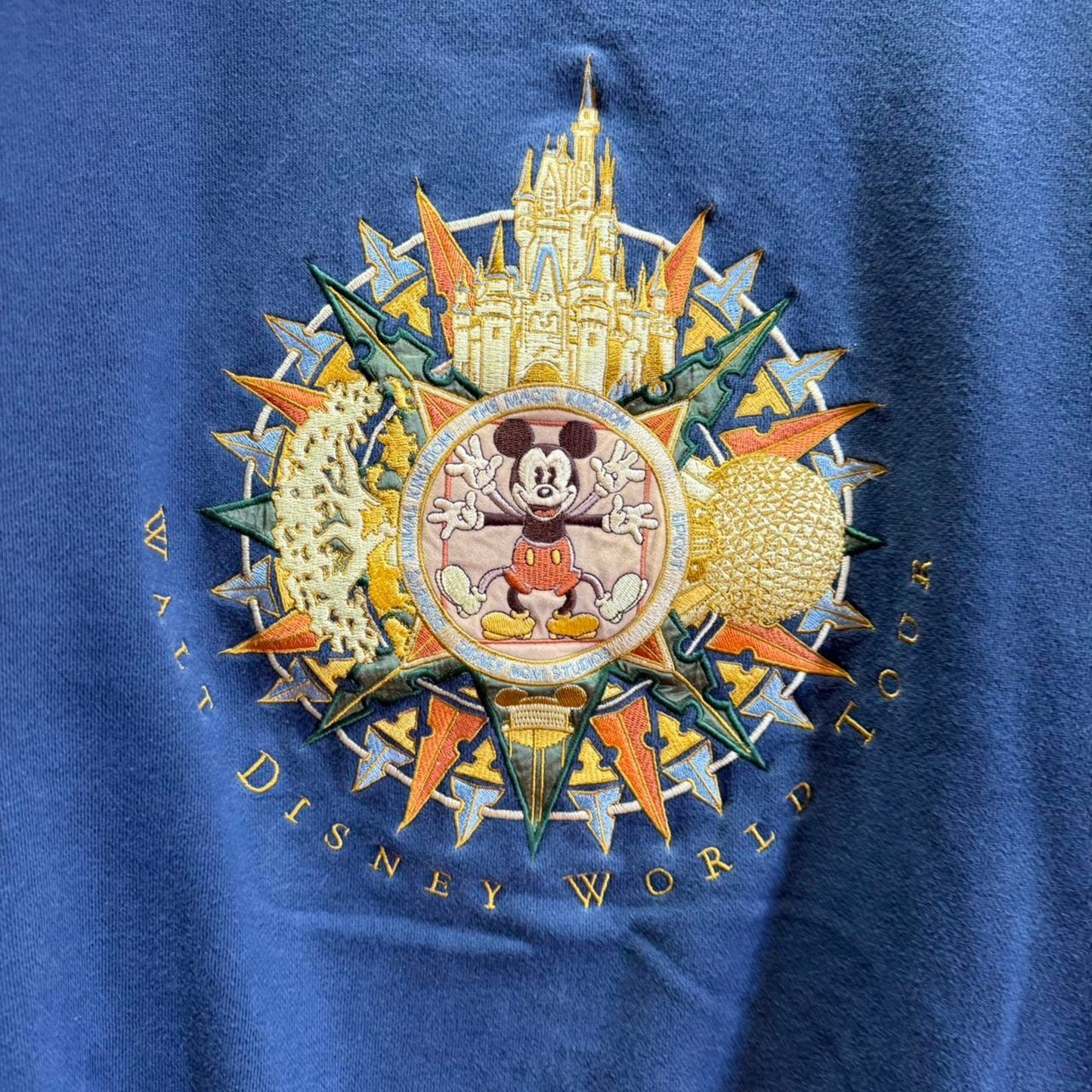 Vintage 90s Disney World Leonardo Da Vinci Mickey Crewneck - Large