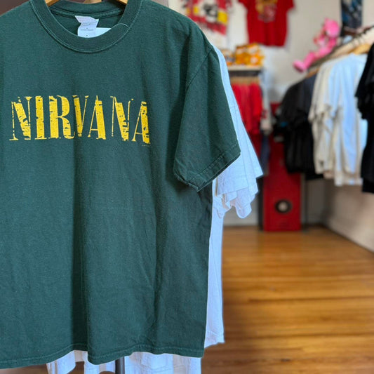 Vintage Y2K Nirvana Kurt Cobain Band Music Concert T-Shirt