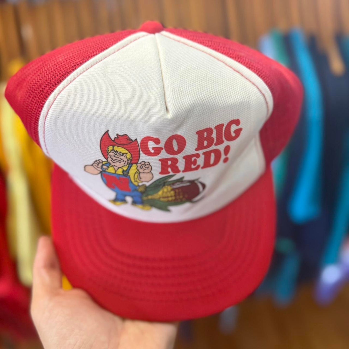 Vintage 90s Nebraska Huskers Go Big Red Trucker Cap