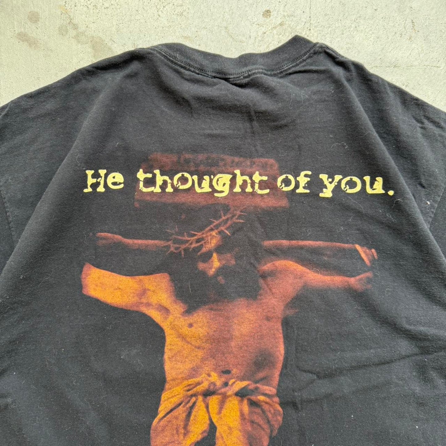 Vintage 90s He Thought of You Jesus Bible T-Shirt - X-Large