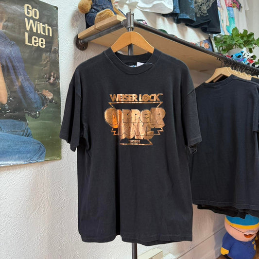 Vintage 90s Weiser Lock Copper Bowl Football T-Shirt - Large