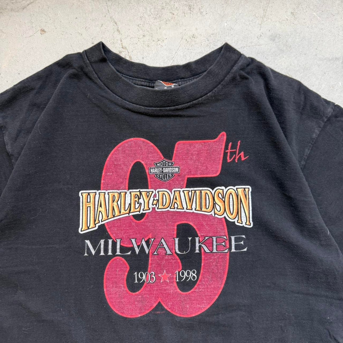 Vintage 90s Harley Davidson Motorcycles Milwaukee Biker T-Shirt - X-Large