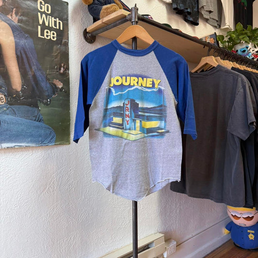 Vintage 80s Journey Raised on Radio Band T-Shirt - Medium