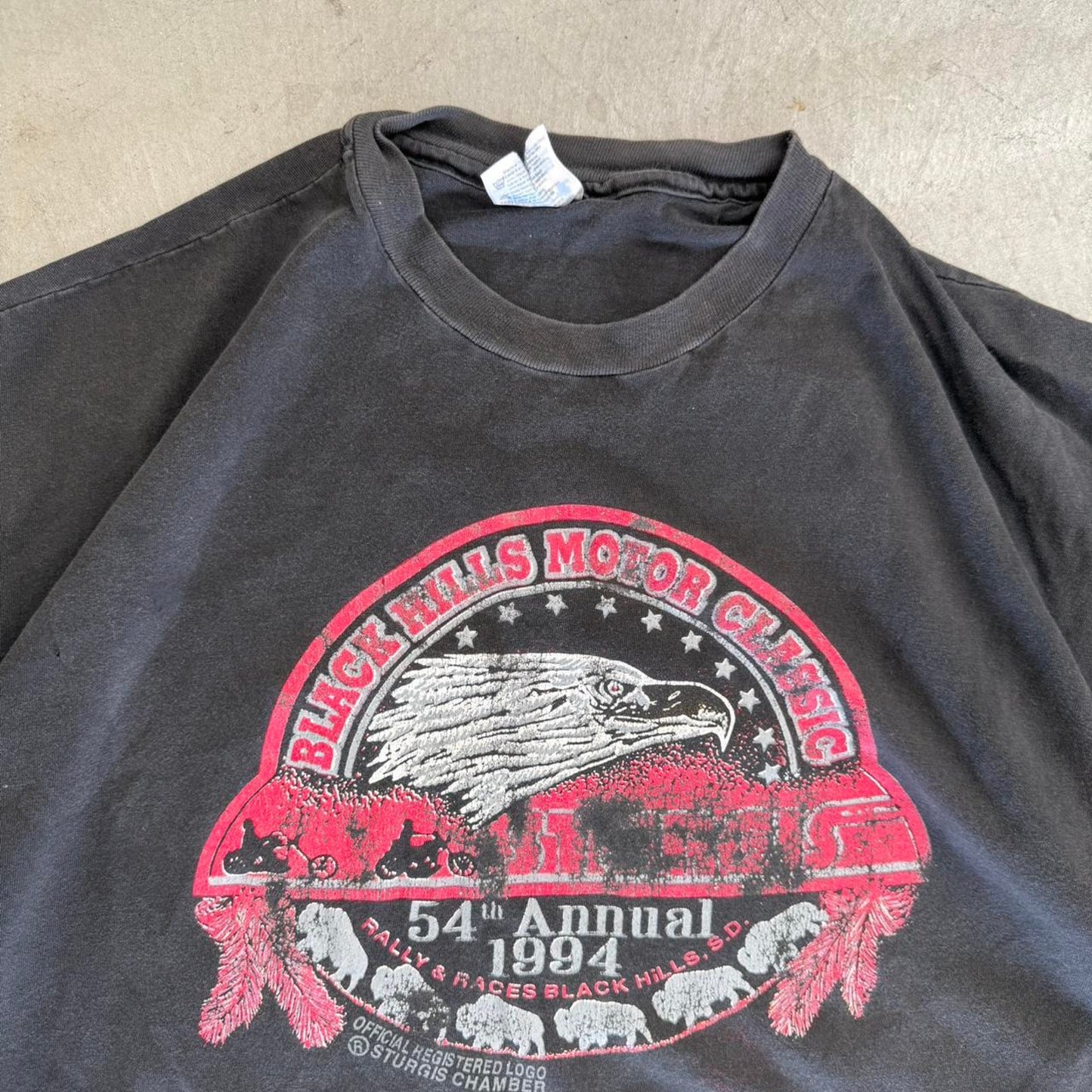 Vintage 90s Black Hills Motorcycle Rally Biker Harley T-Shirt - XX-Large