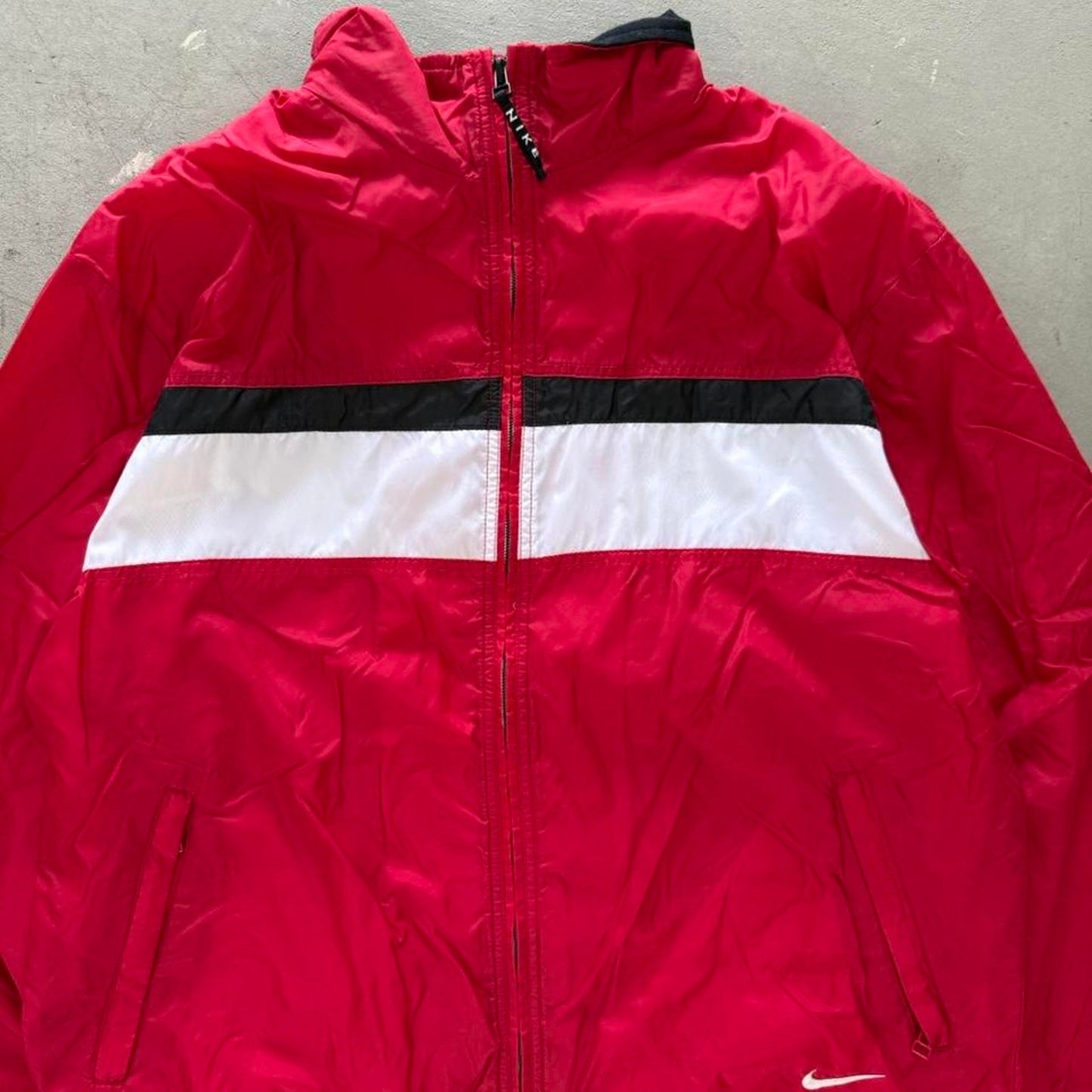 Vintage 90s Nike Side Swoosh Windbreaker Jacket - Medium