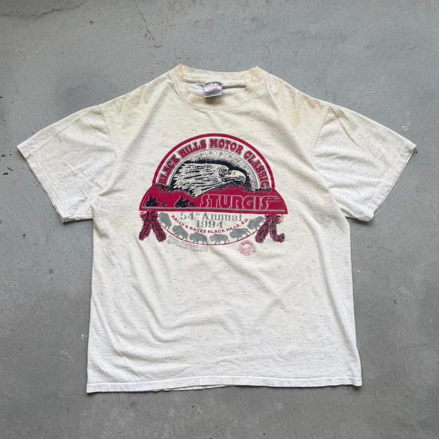 Vintage 1994 Sturgis Black Hills Motorcycle Biker T-Shirt - Large